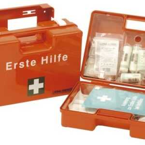 Leina-Werke Kleinfeger LEINA Erste-Hilfe-Koffer SAN, Inhalt DIN 13157, orange