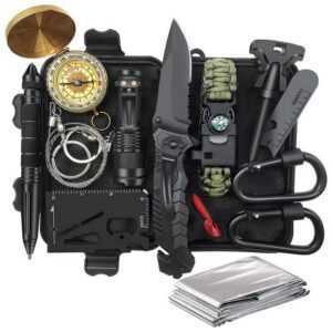 yozhiqu Erste-Hilfe-Koffer Multifunktionales Kombinationswerkzeug, Survival-Kit für die Wildnis, Vielseitiges Werkzeugset Outdoor-Abenteuer - Notwendiges Überlebenskit